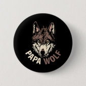Papa Wolf Ronde Button 5,7 Cm (Voorkant)