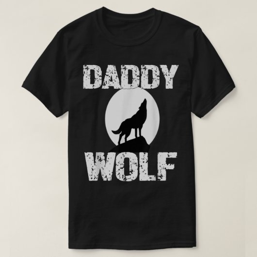 Papa Wolf Shirt Matching Family Tribe Wolves Moon (Design voorkant)