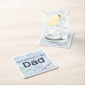 Papa Word Cloud Design Paper-Onderzetters Kartonnen Onderzetters (Insitu)