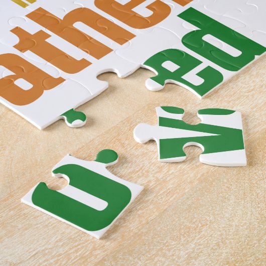 Papa Word Cloud Text Vaderdag Typografie Legpuzzel (Zijkant)