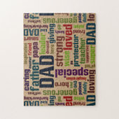 Papa Word Cloud Text Vaderdag Typografie Legpuzzel (Verticaal)