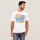 Papa Word Cloud Text Vaderdag Typografie T-shirt (Voorkant volledig)