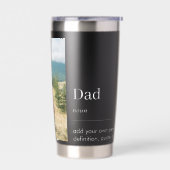 Papa Word Definitie Foto Geïsoleerde Drinkbeker (Links)