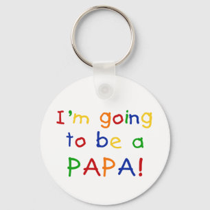 Papa worden - Primaire kleuren Sleutelhanger