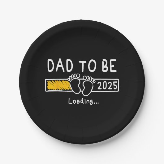 Papa wordt 2025 Papa est 2025 Papa wordt gepromove Papieren Bordje (Voorkant)