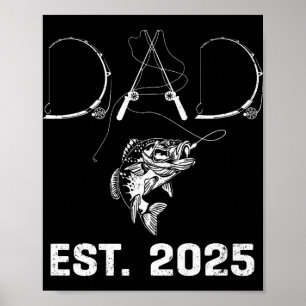 Papa wordt 2025 Vissen Papa Wordt Nieuw Baby Papa Poster