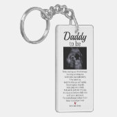 Papa wordt Baby-gedicht zwangerschapsaankondiging Sleutelhanger (Voorkant Links)