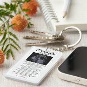 Papa wordt Baby-gedicht zwangerschapsaankondiging Sleutelhanger (Voorkant Rechts)