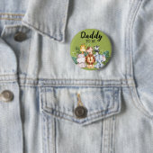 Papa wordt | Baby shower Bosland Creatures Ronde Button 5,7 Cm (In situ)