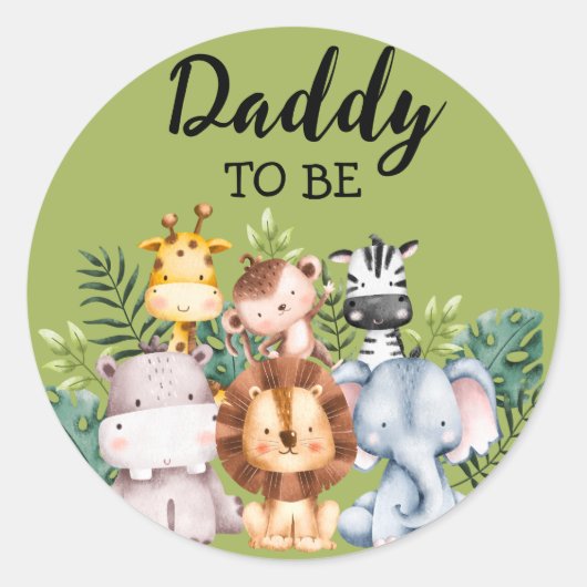 Papa wordt | Baby shower Bosland Creatures Ronde Sticker (Voorkant)