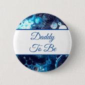Papa wordt | Baby shower van jongen Ronde Button 5,7 Cm (Voorkant)