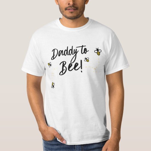 Papa wordt | Bijenthema-Baby shower T-shirt (Voorkant)