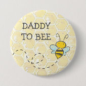 Papa wordt Bumblebee Baby shower Button (Voorkant)