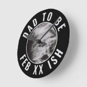 Papa wordt Custom Ultrasound Foto  Ronde Klok (Hoek)