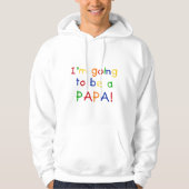 Papa wordt een primaire kleur hoodie (Voorkant)