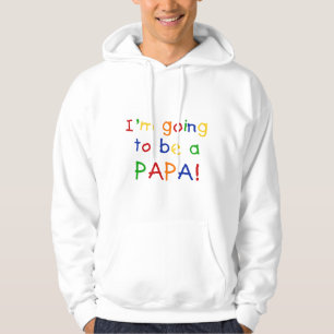 Papa wordt een primaire kleur hoodie