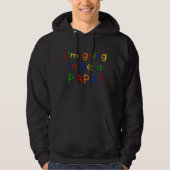 Papa wordt een primaire kleur hoodie (Voorkant)