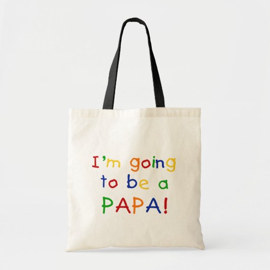Papa wordt een primaire kleur tote bag (Voorkant)