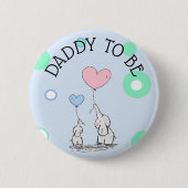 Papa wordt olifant Baby shower Button (Voorkant)