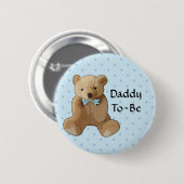 Papa wordt Teddy Bear Baby shower Button (Voorkant /achterkant)