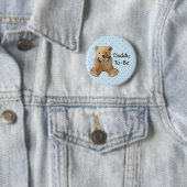 Papa wordt Teddy Bear Baby shower Button (In situ)