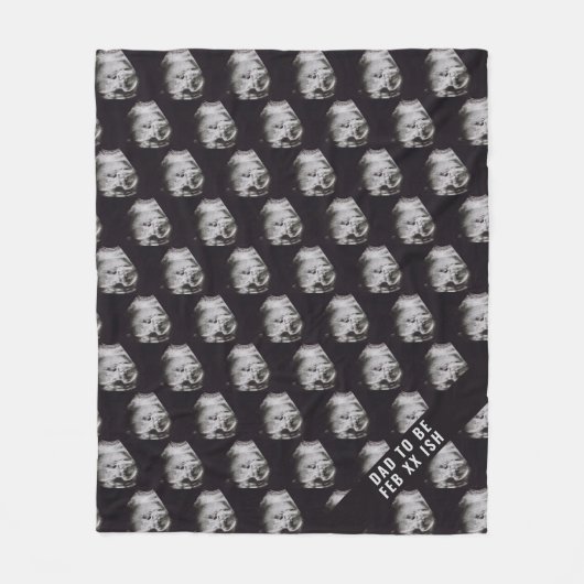 Papa wordt ultrasound foto eerste Vaderdag cadeau Fleece Deken (Voorkant)