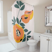 PAPA-YAY! tropische fruitpapaja Douchegordijn (In situ)