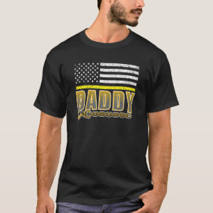 Papa Yellow Thin Line 911 politiemacht T T-shirt