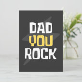 Papa You Rock - Vaderdag/Birthday Gift Kaart (Staand voorkant)