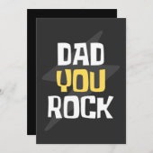 Papa You Rock - Vaderdag/Birthday Gift Kaart (Voorkant / Achterkant)