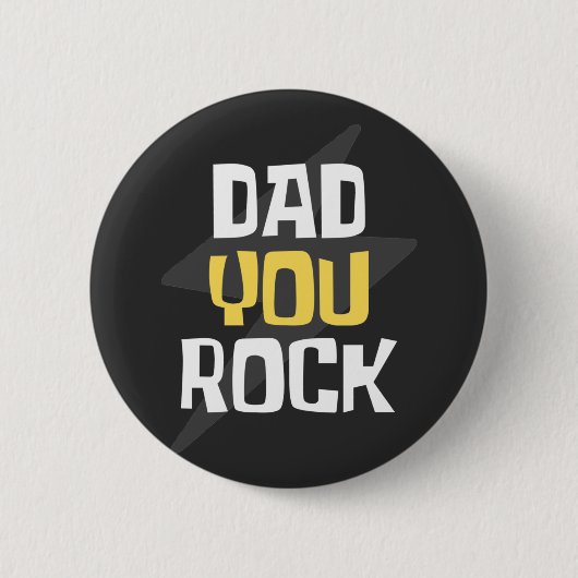 Papa You Rock - Vaderdag/Birthday Gift Ronde Button 5,7 Cm (Voorkant)
