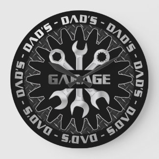 Papa zal deze moderne garage wandklok leuk vinden