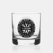 Papa zal dit geweldig vinden! Garage Bar Lounge Ro Whisky Glas (Achterkant)