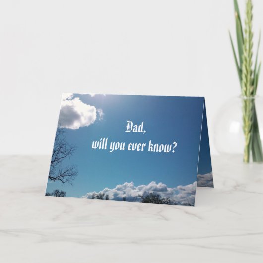 PAPA, ZAL JE HET OOIT WETEN? Kaart (Voorkant)