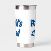 Papa zee blauw half tekst  geïsoleerde drinkbeker (Links)