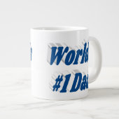 Papa zee blauw half tekst grote koffiekop (Voorkant rechts)
