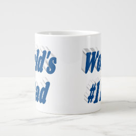 Papa zee blauw half tekst grote koffiekop
