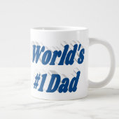 Papa zee blauw half tekst grote koffiekop (Rechts)