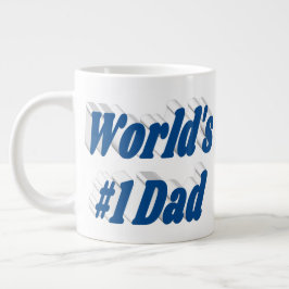 Papa zee blauw half tekst grote koffiekop