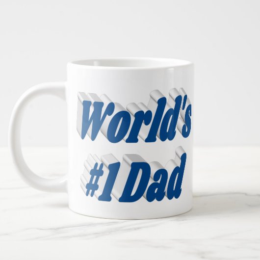 Papa zee blauw half tekst grote koffiekop (Links)