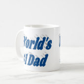 Papa zee blauw halve tekst koffiemok (Voorkant links)