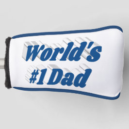 Papa zee blauw tekst golfheadcover