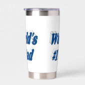 Papa zee blauw tekst Vaderdag Geïsoleerde Drinkbeker (Rechts)