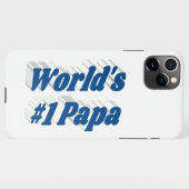 Papa zee blauwe tekst iPhone case iPhone Hoesje (Achterkant horizontaal)