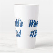 Papa zee blauwe tekst latte mok (Voorkant)