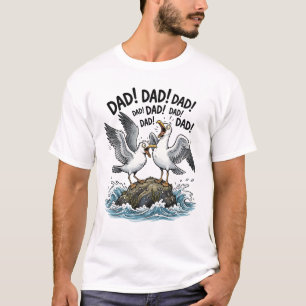Papa Zeemeeuw Chaos Grappig Vader Design T-shirt