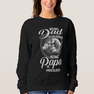 Papa zijn in een eer zijn papa vuist bump familie trui