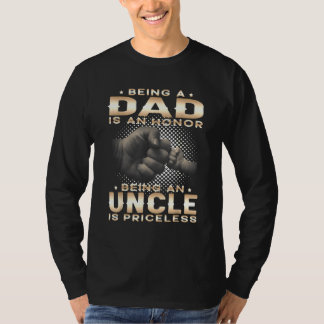 Papa zijn is een eer om oom te zijn is een weddens t-shirt