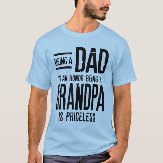 Papa zijn is een eer om opa te zijn t-shirt (Voorkant)