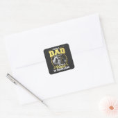 Papa zijn is een eer Papa zijn is Pricless Vierkante Sticker (Envelop)